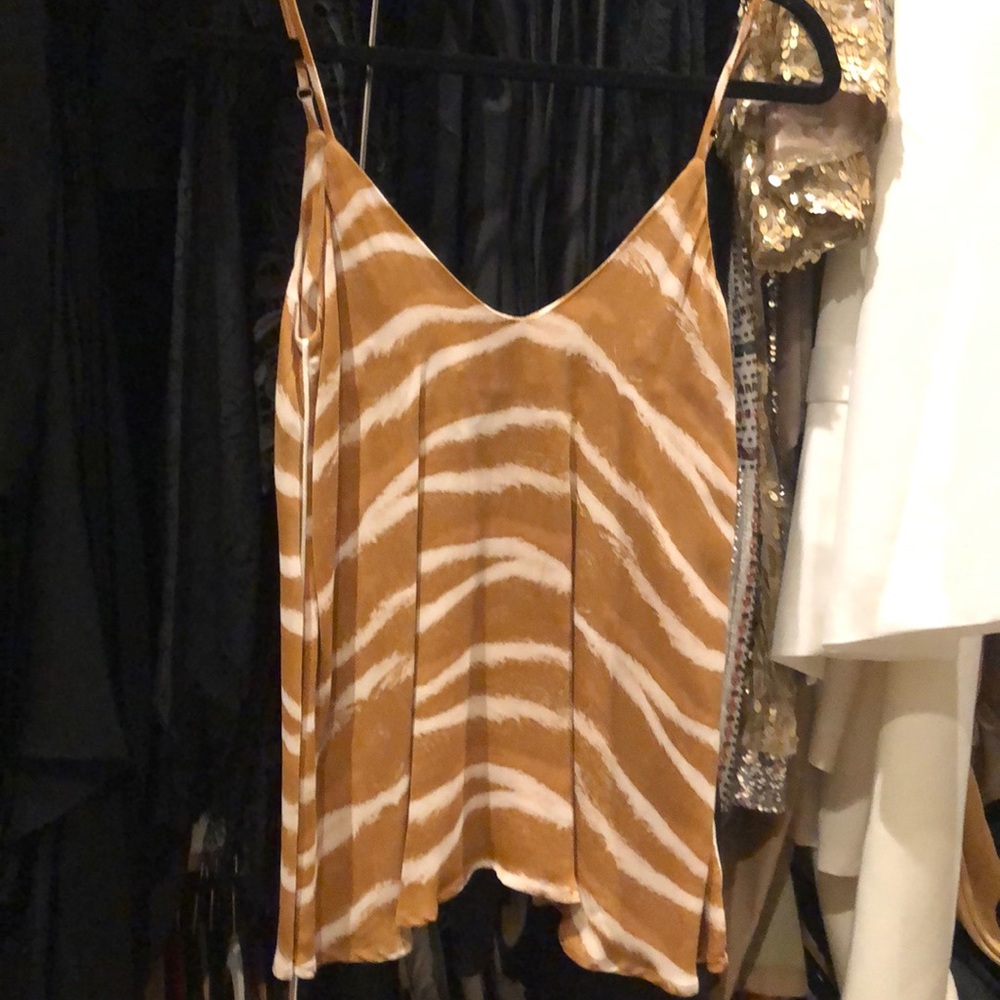 Karina Grimaldi abstract zebra print cami